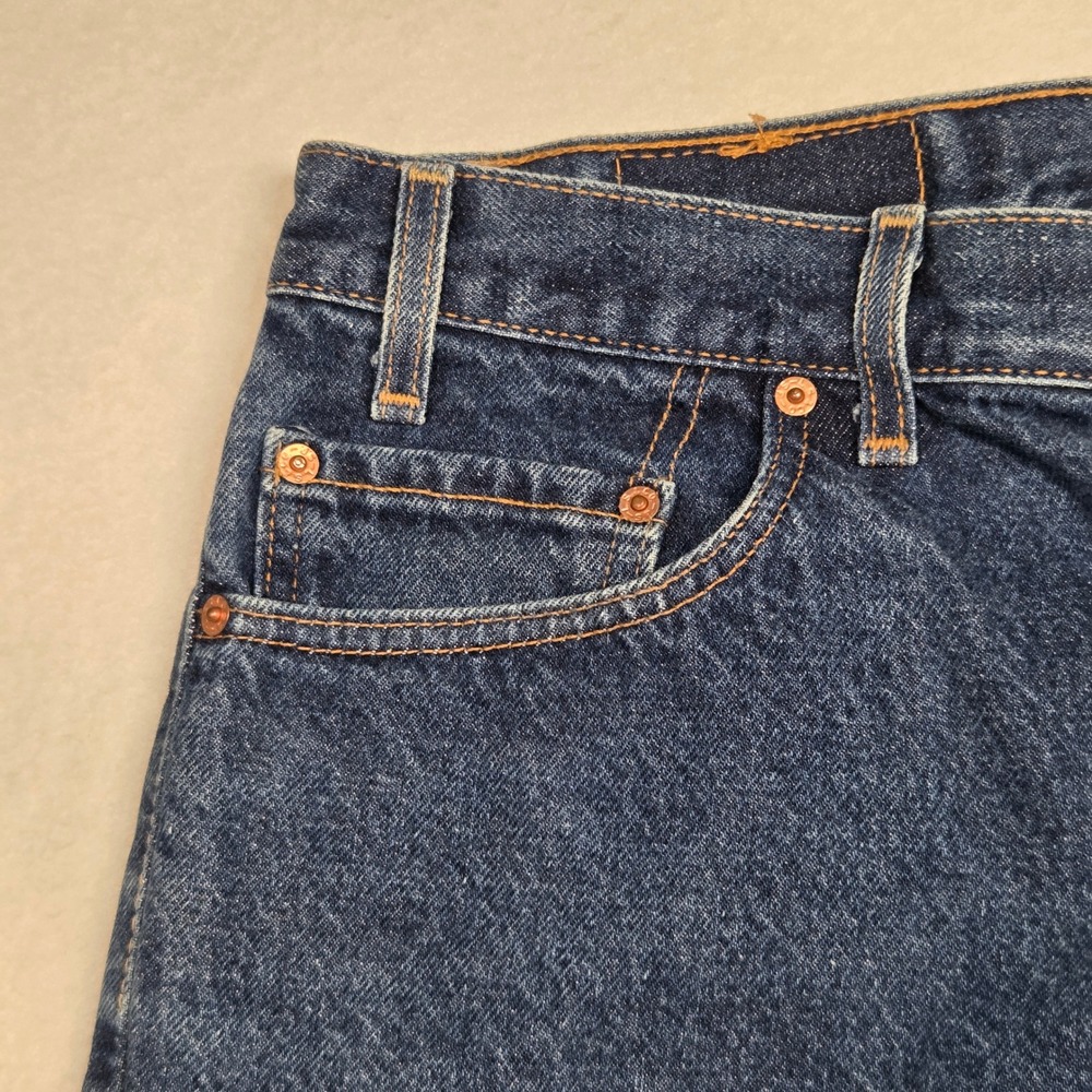 Vtg Y2K Levi's 505 Jeans Mens 36x32 Blue Made in USA Straight Leg Denim 2000 - Picture 8 of 16